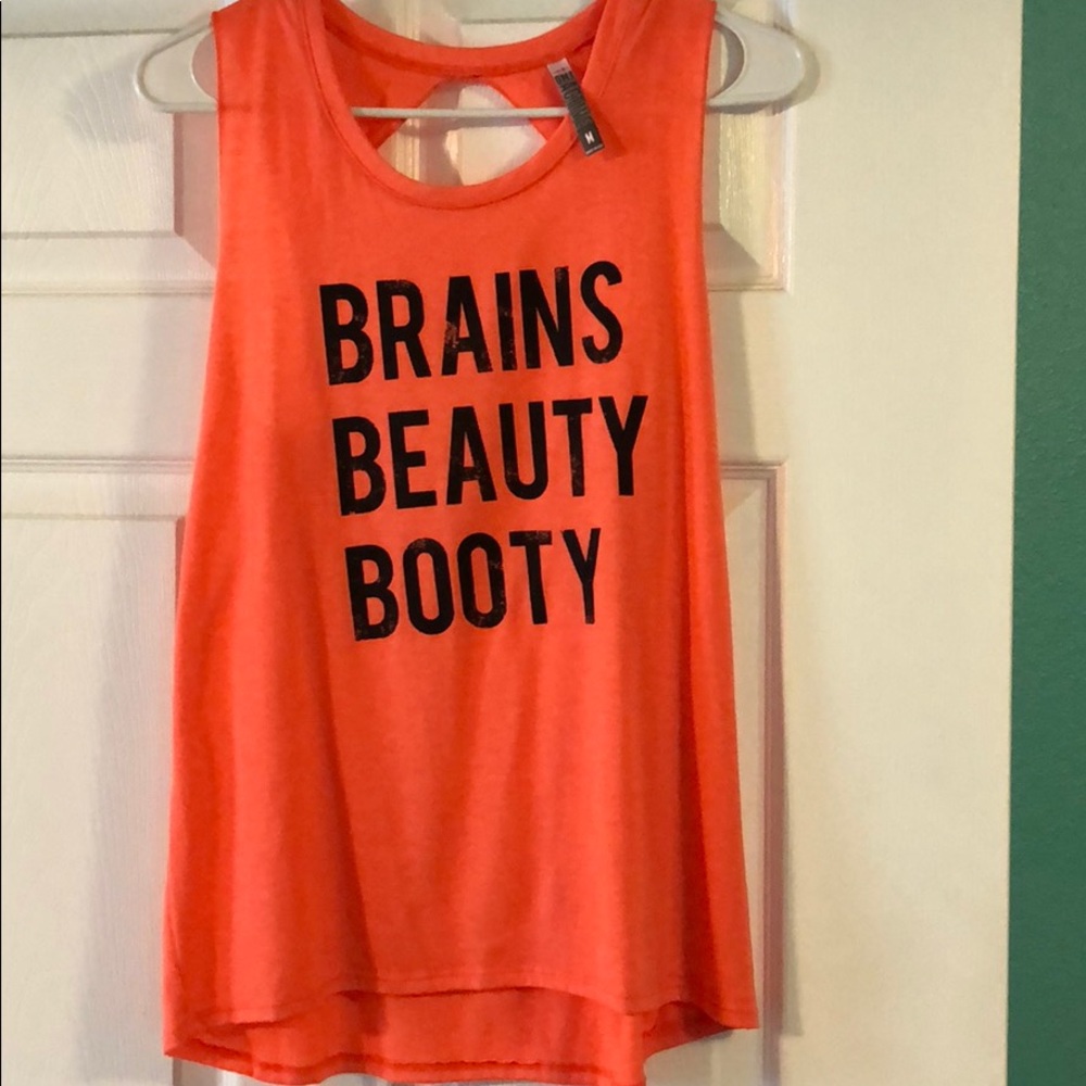 Open back active tank top